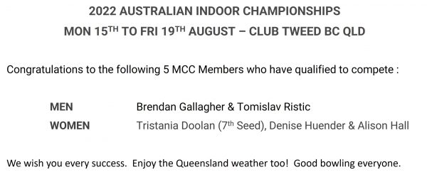 2022 Australian Indoor Championships web blurb