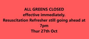 Greens Closed Refresher Ok post