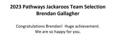 2023 Jackaroos Pathway Brendan Gallagher
